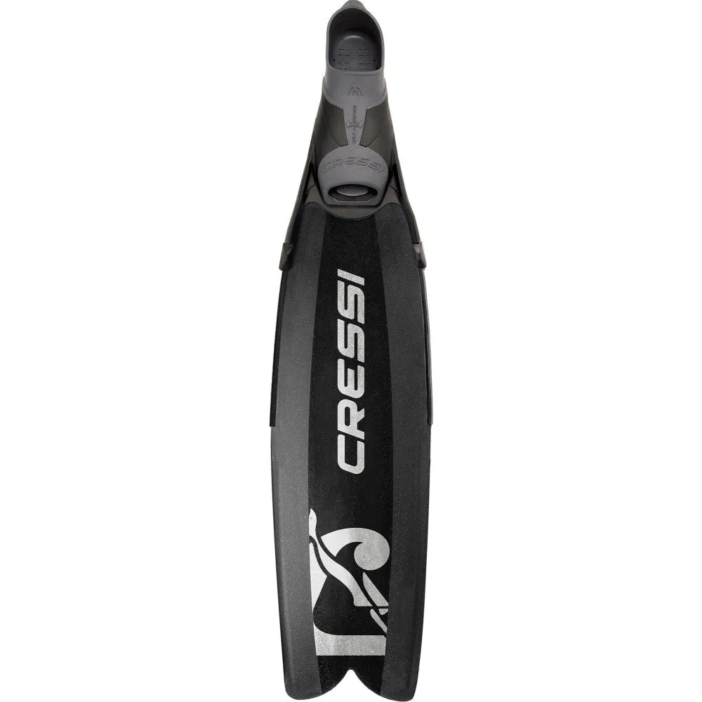 Cressi Gara Turbo Boost Fins for Free Diving or Spearfishing - Black