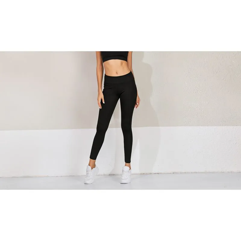 Cropped Mesh Elasticity Patchwork Fitness Yoga Sports Sports Leggings