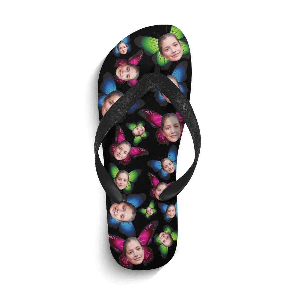 Custom Face Butterfly Flip Flops For Both Man And Woman Funny Gift For Vacation,Wedding Ideas For Guests