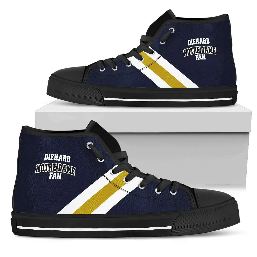 Diehard Notre Dame Fan Canvas High Top Shoes