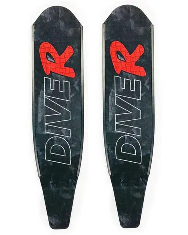 DiveR - Innegra Black  Free Diving Fin Blades