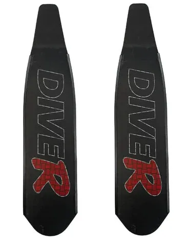 DiveR - Innegra Black  Free Diving Fin Blades