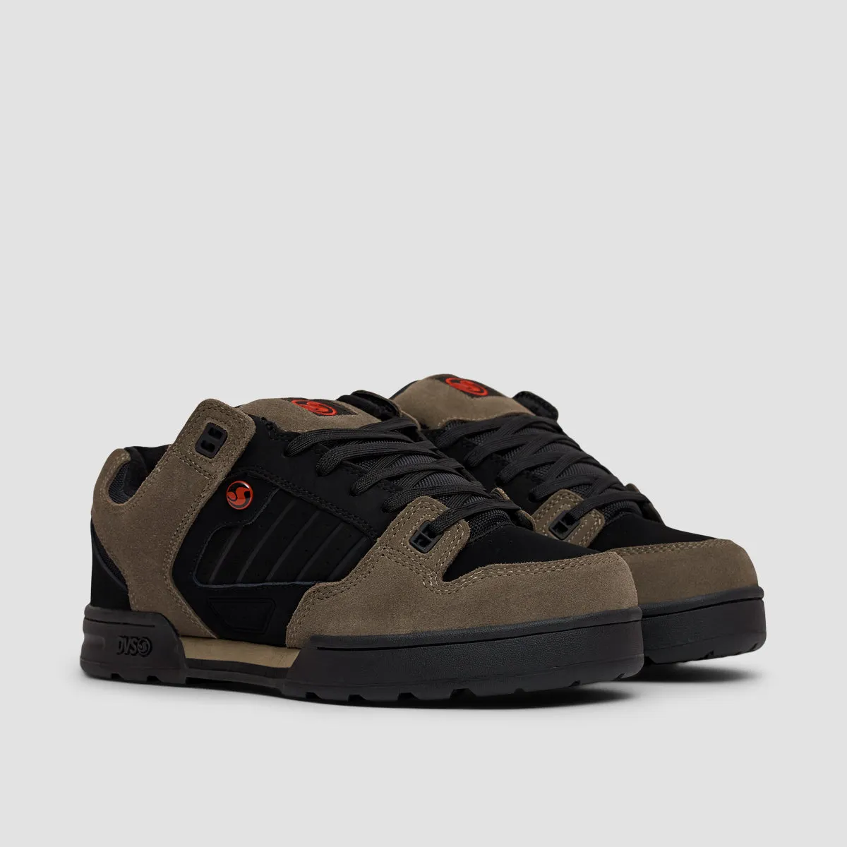 DVS Militia Shoes - Black/Brindle/Red Nubuck