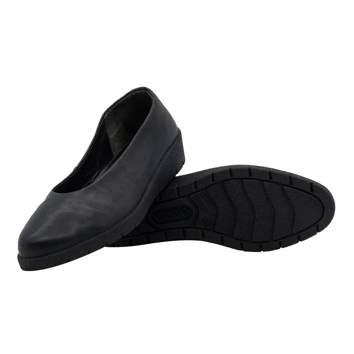 Ecco Casual Ballerinas Leather Black Colour For Women