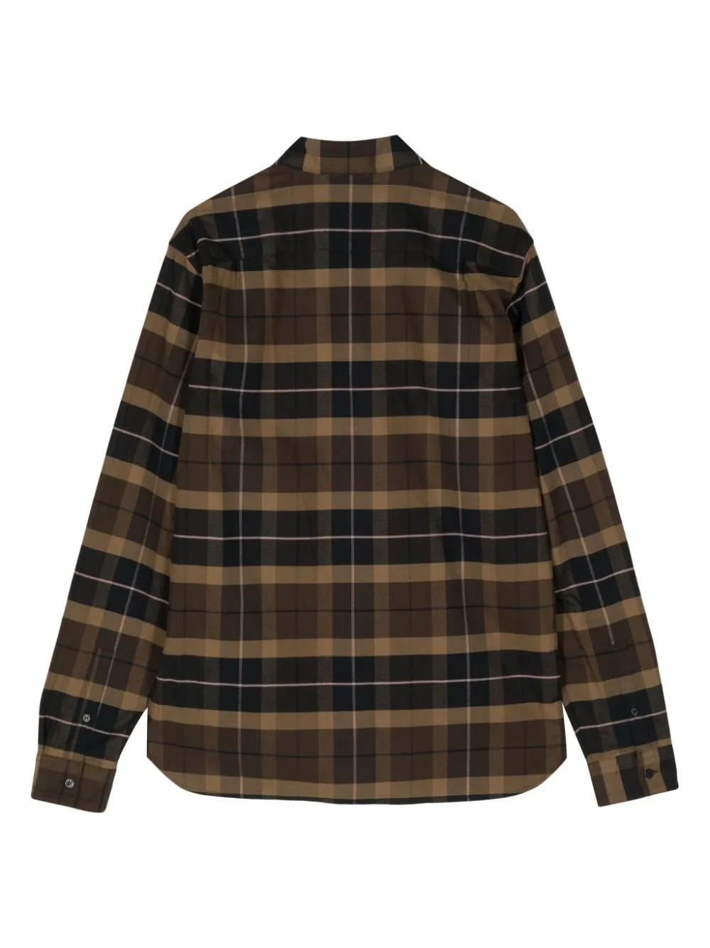 embroidered-logo check-print shirt