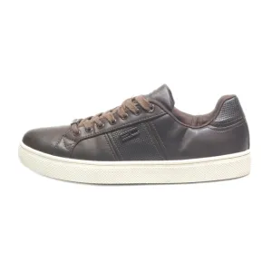 Enrico Coveri Low-Top Sneakers Leather Brown Colour For Men