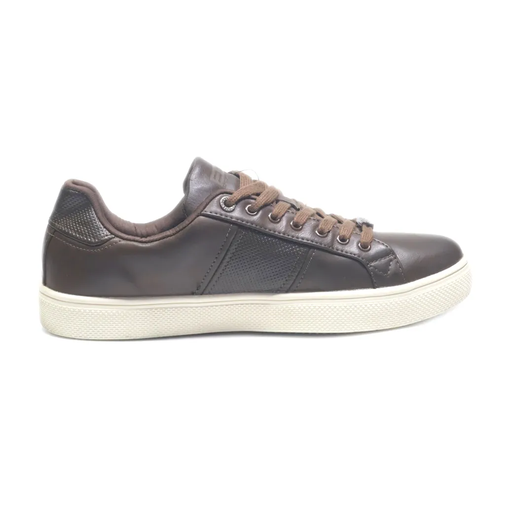 Enrico Coveri Low-Top Sneakers Leather Brown Colour For Men