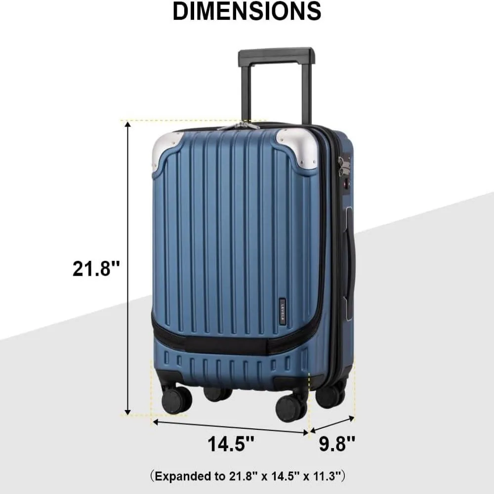 Expandable Carry on Luggage Airline Approved, 20 Inch Hardside Carry on Suitcase