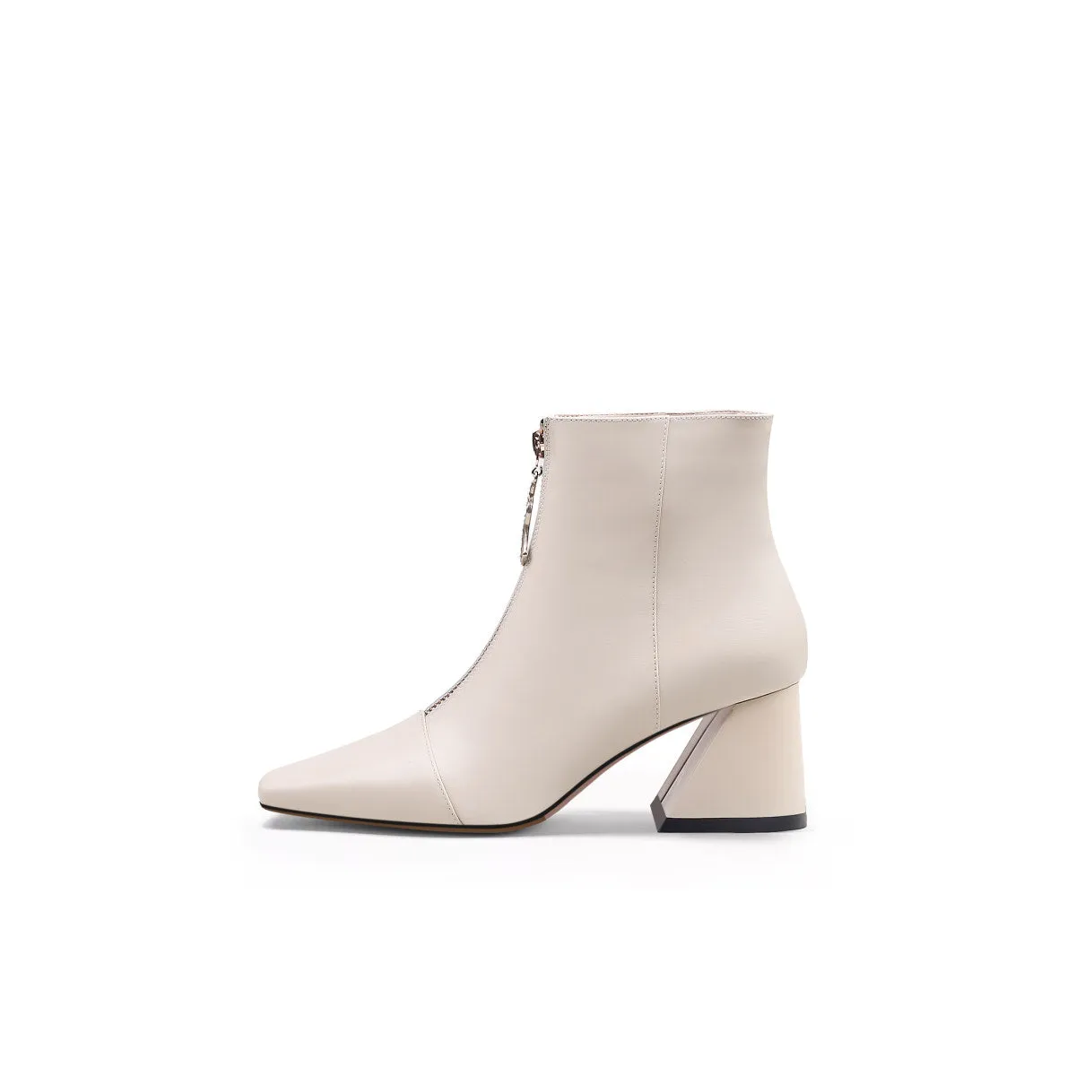 Front Zip Ankle Boots