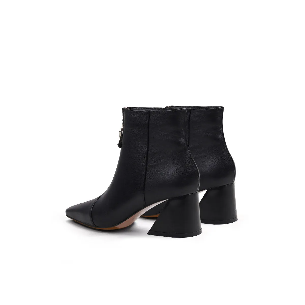 Front Zip Ankle Boots