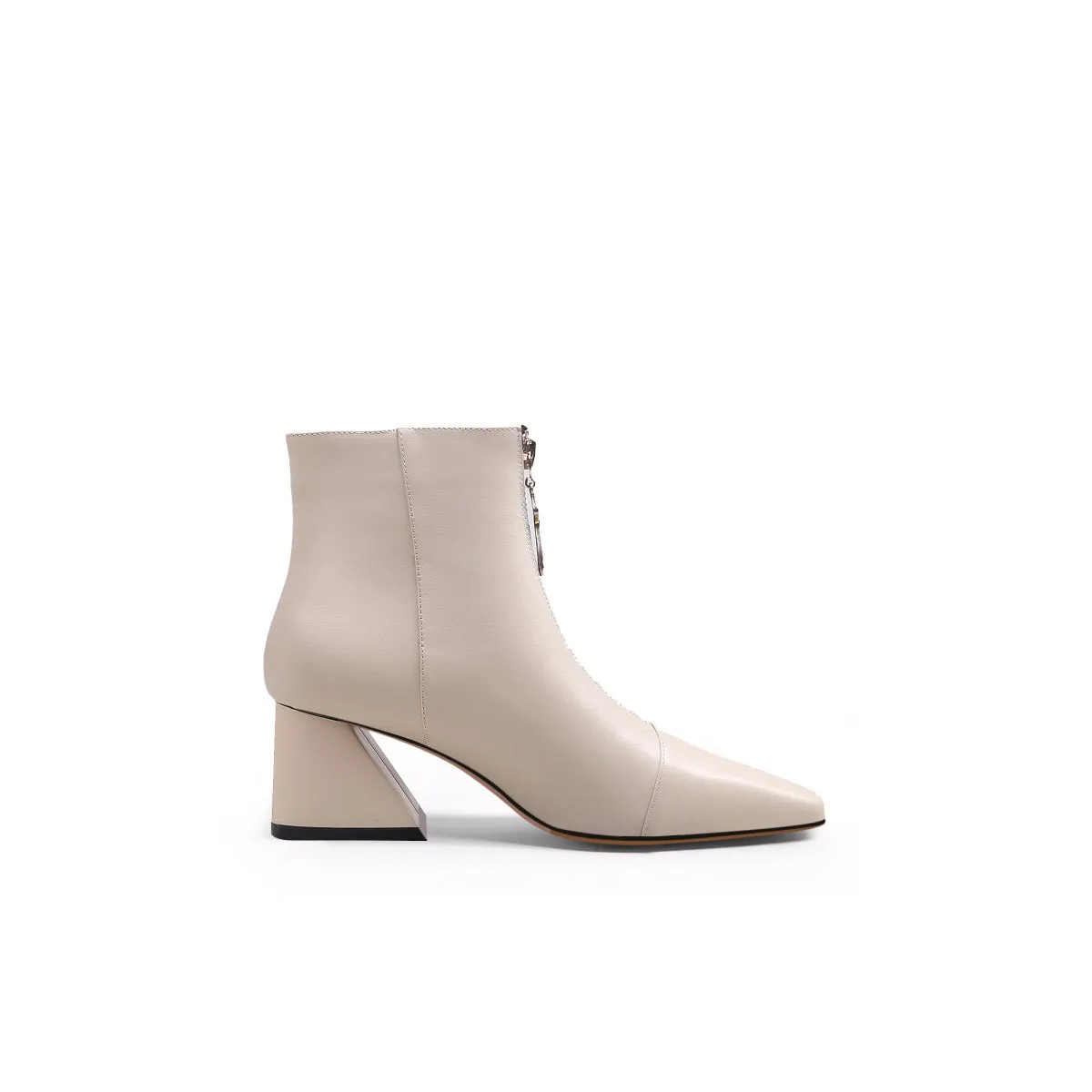 Front Zip Ankle Boots