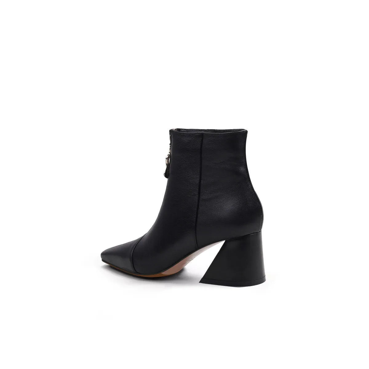 Front Zip Ankle Boots