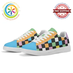 Funky Checkered Skateboard Shoes