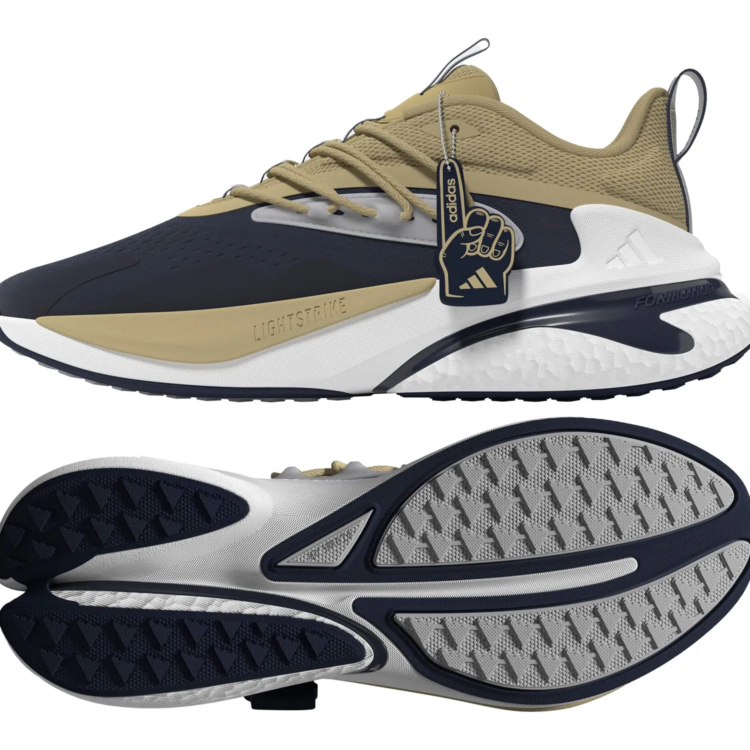 Georgia Tech Yellow Jackets Adidas Alphaboost V.2 Navy and Gold Shoes