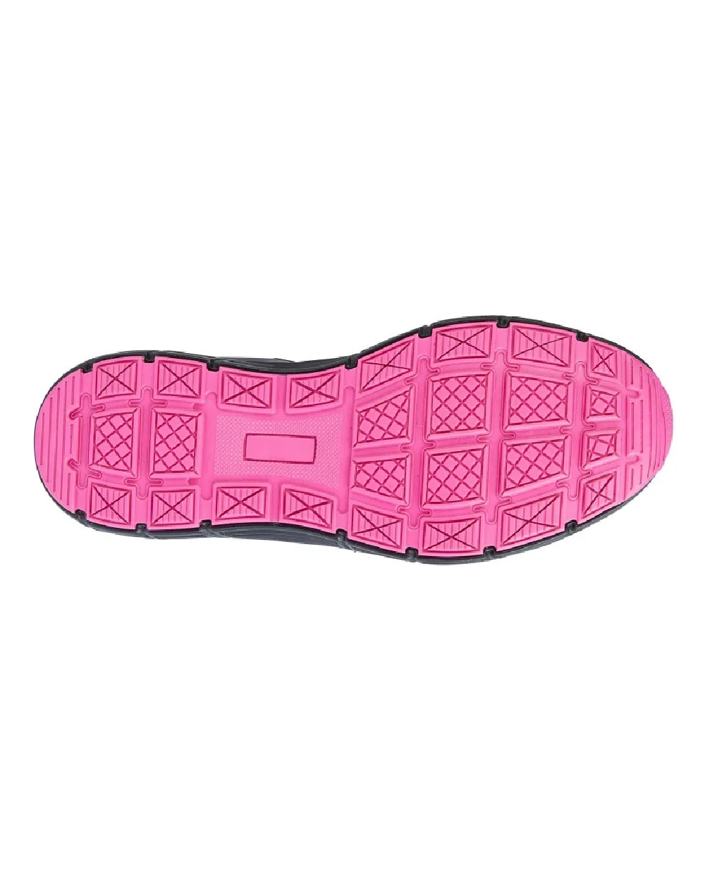 Grafters Womens Black Hot Pink Nylon Mesh Safety Trainer Shoes