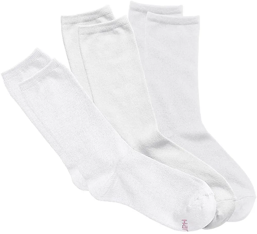 Hanes Women's 3-Pack Lightweight ComfortSoft Mid-Calf Crew Socks