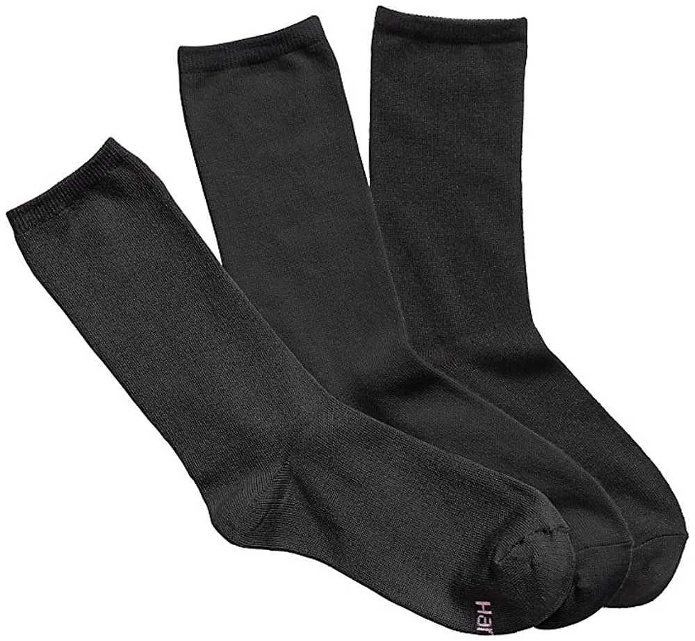 Hanes Women's 3-Pack Lightweight ComfortSoft Mid-Calf Crew Socks