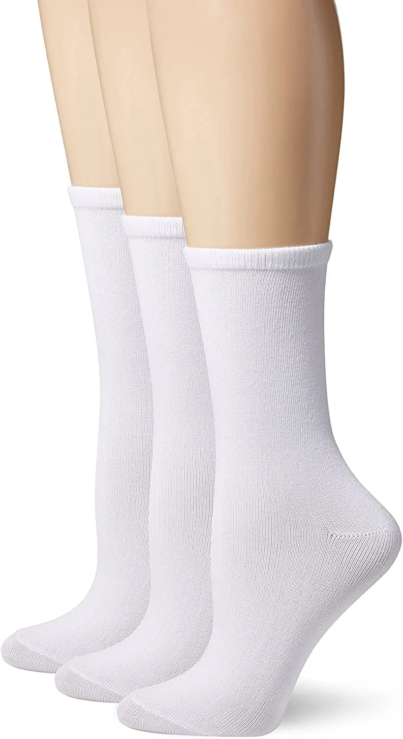 Hanes Women's 3-Pack Lightweight ComfortSoft Mid-Calf Crew Socks