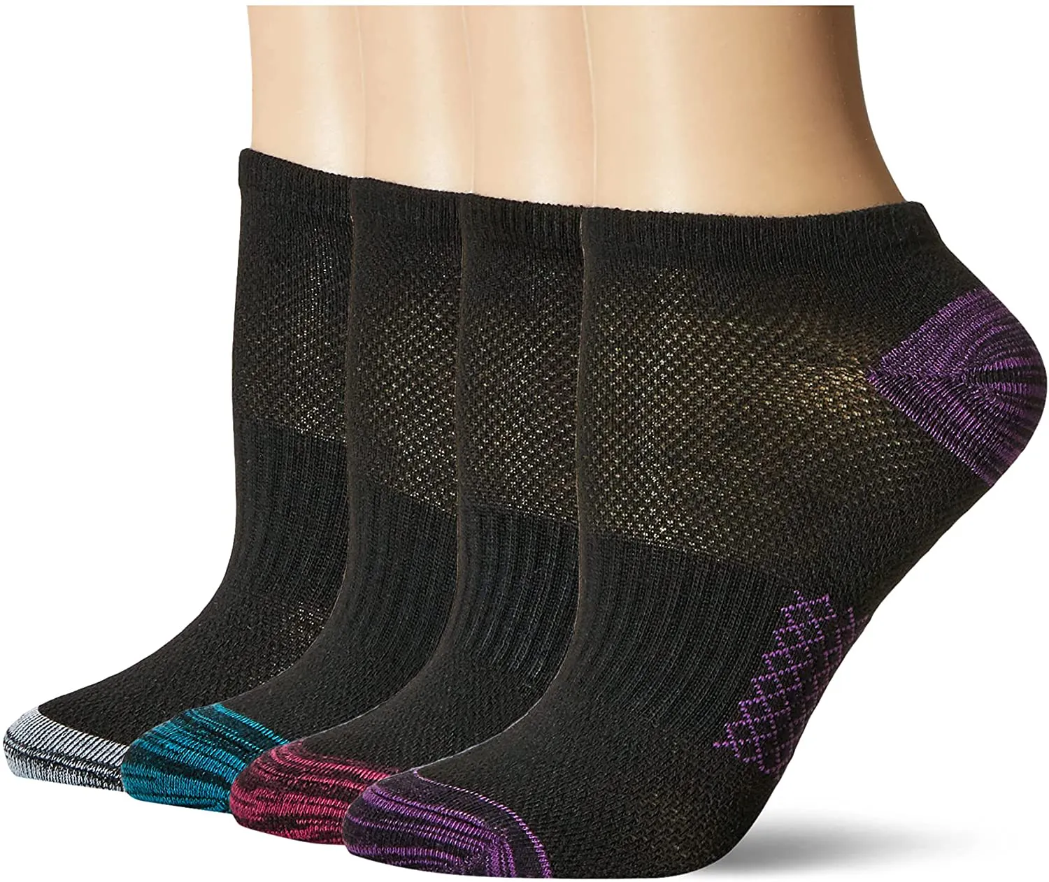 Hanes womens 6-pair Lightweight Breathable Ventilation Ankle Socks