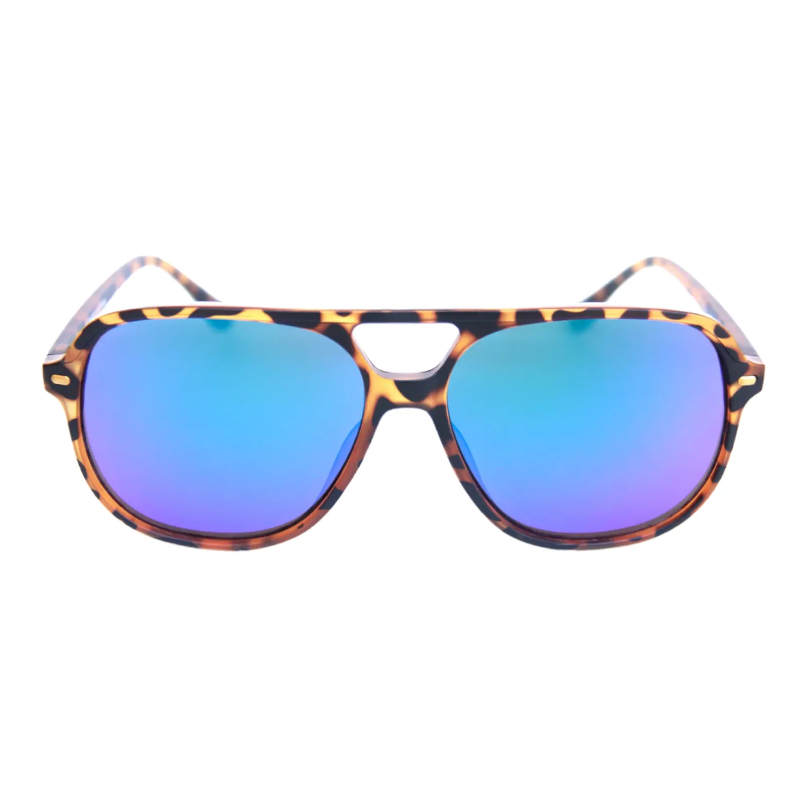 Happy Hour Shades | The Dukes | Matte Tortoise | Blue Mirrored Lens