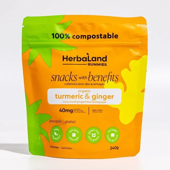 Herbaland Snack Gummies - Turmeric & Ginger (240g)