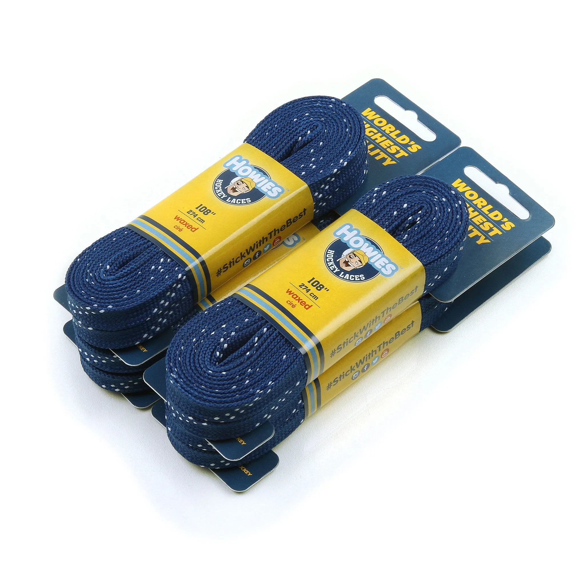 Howies Royal Blue Waxed Hockey Skate Laces