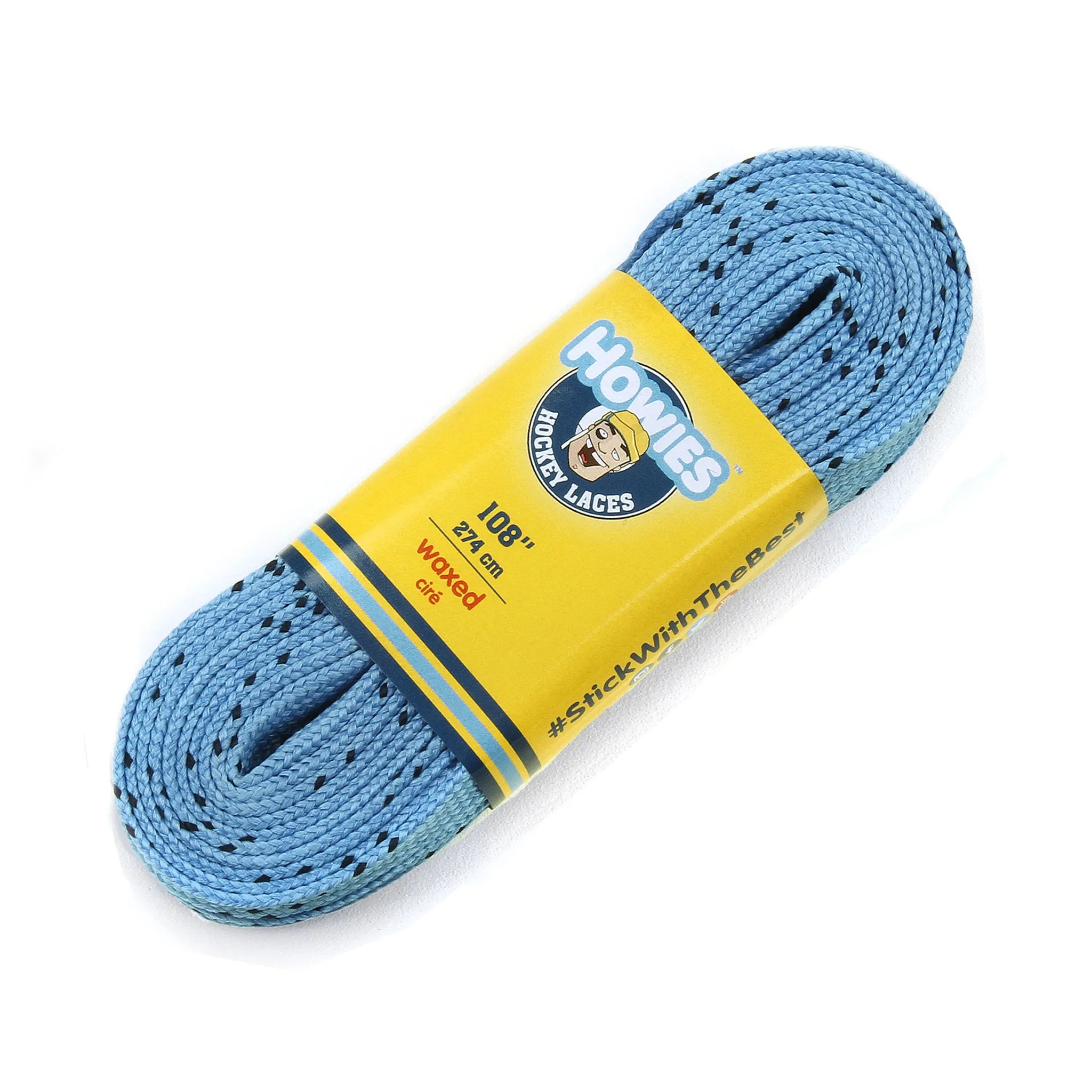 Howies Sky Blue Waxed Hockey Skate Laces