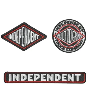 Independent BTG 3-Piece Patch Set - Black / Red / White