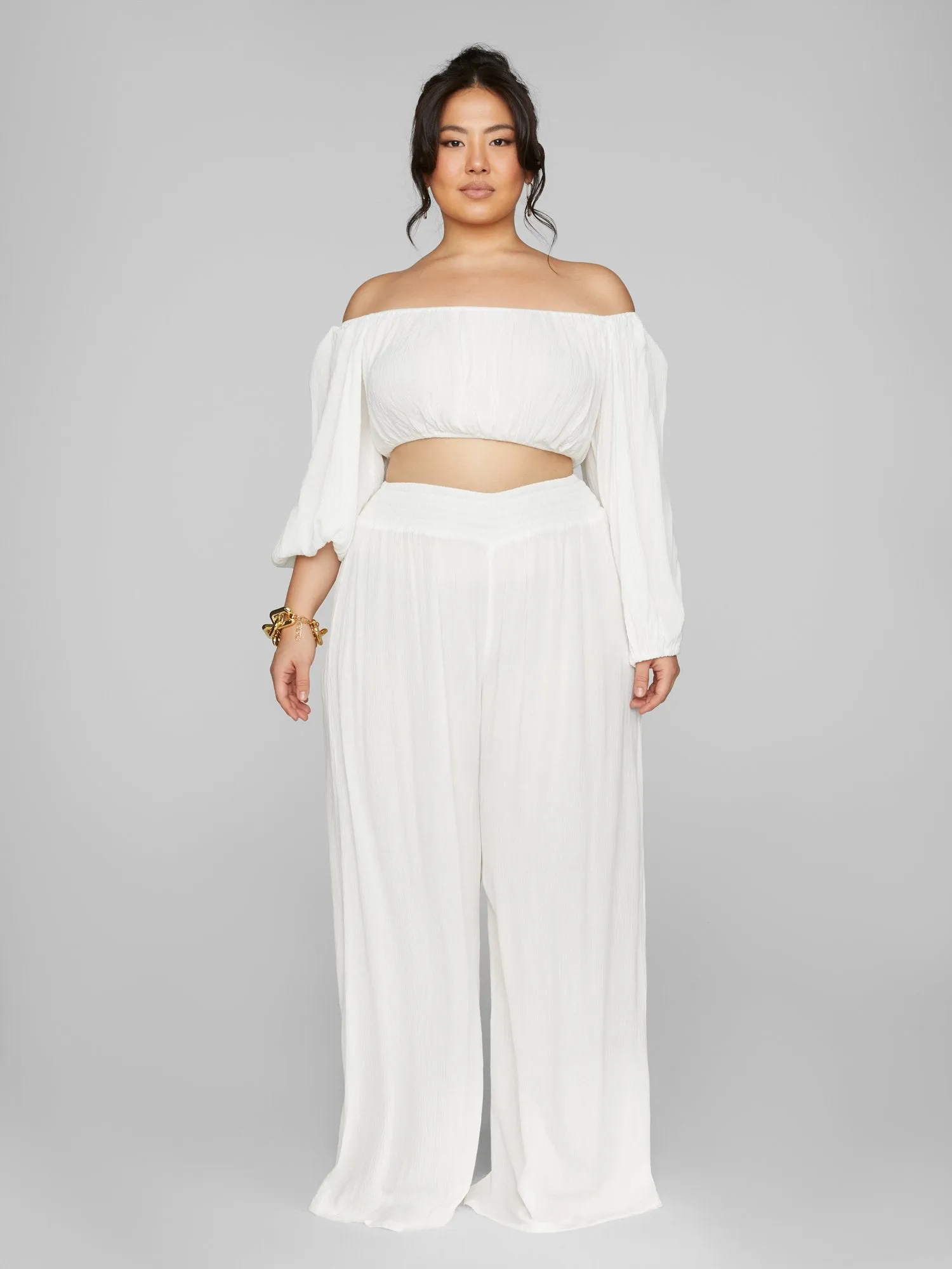 Ingrid Gauze Wide Leg Pants