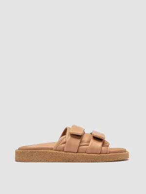 INNER 110 - Brown Leather Slide Sandals