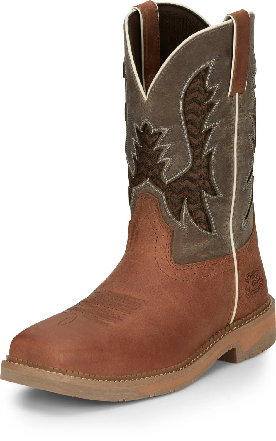 Justin 11in Mens Independence Bolt Leather Work Boots