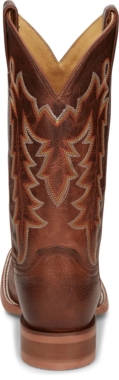 Justin 12in Mens Camel Carsen Leather Cowboy Boots