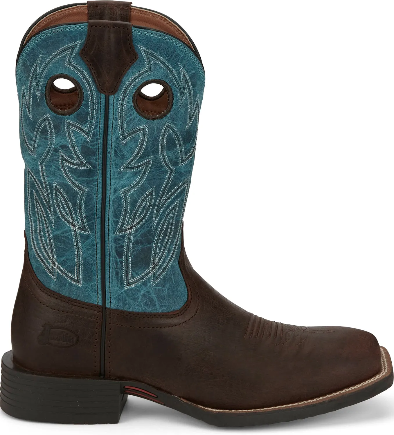 Justin Mens Bowline Sapphire Blue Water Buffalo Cowboy Boots