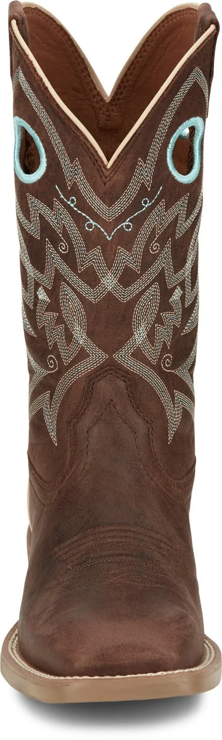 Justin Womens Liberty Spicy Brown Leather Cowboy Boots