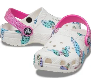 Kids’ Crocs Classic Butterfly Clog - White