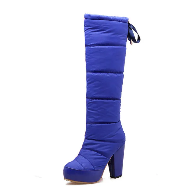 Knee High Boots Waterproof High Heels