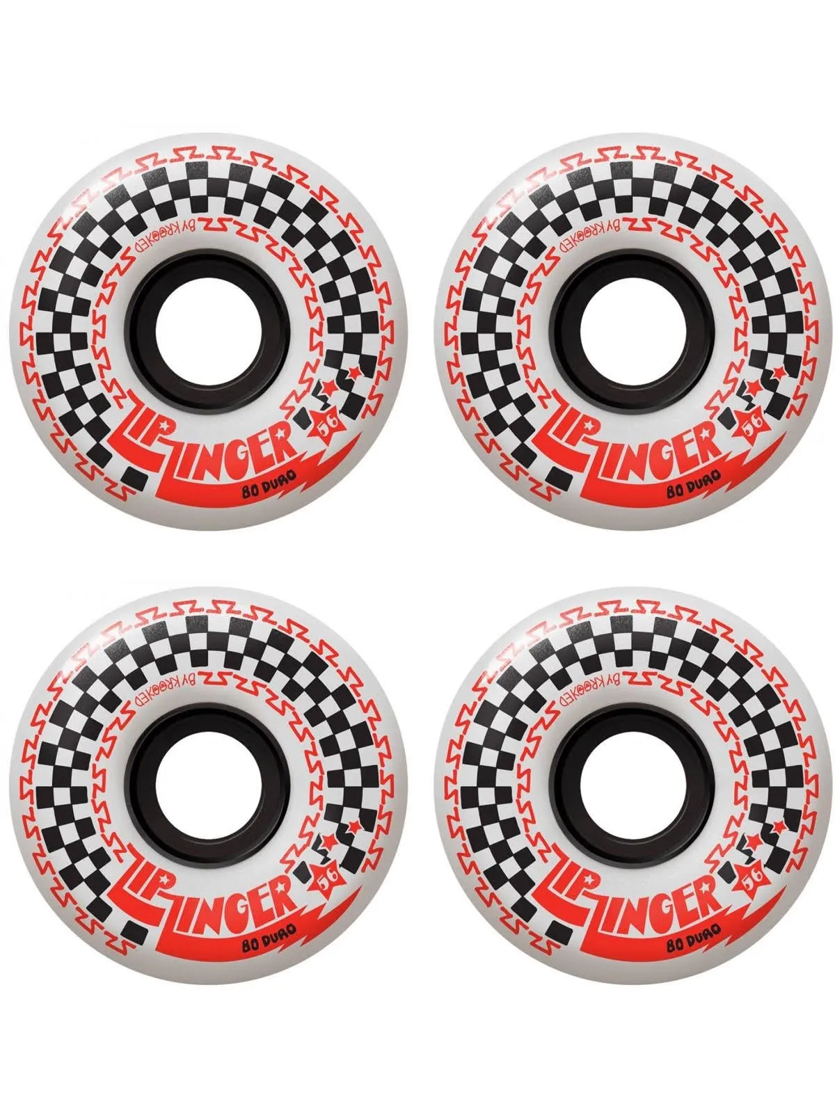 Krooked Zip Zinger 56mm 80D Wheels White