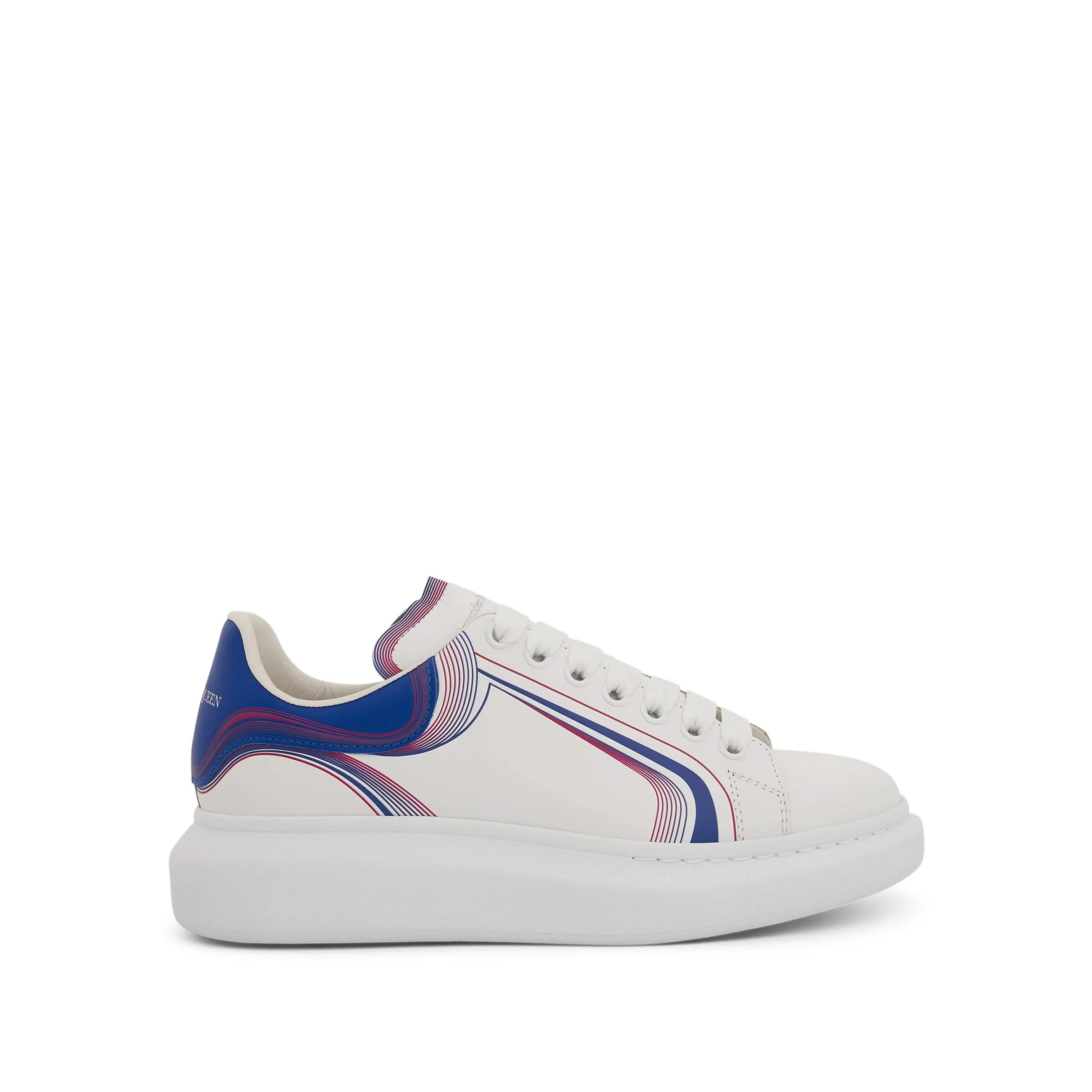 Larry Oversized Football Sneaker in White/Blue