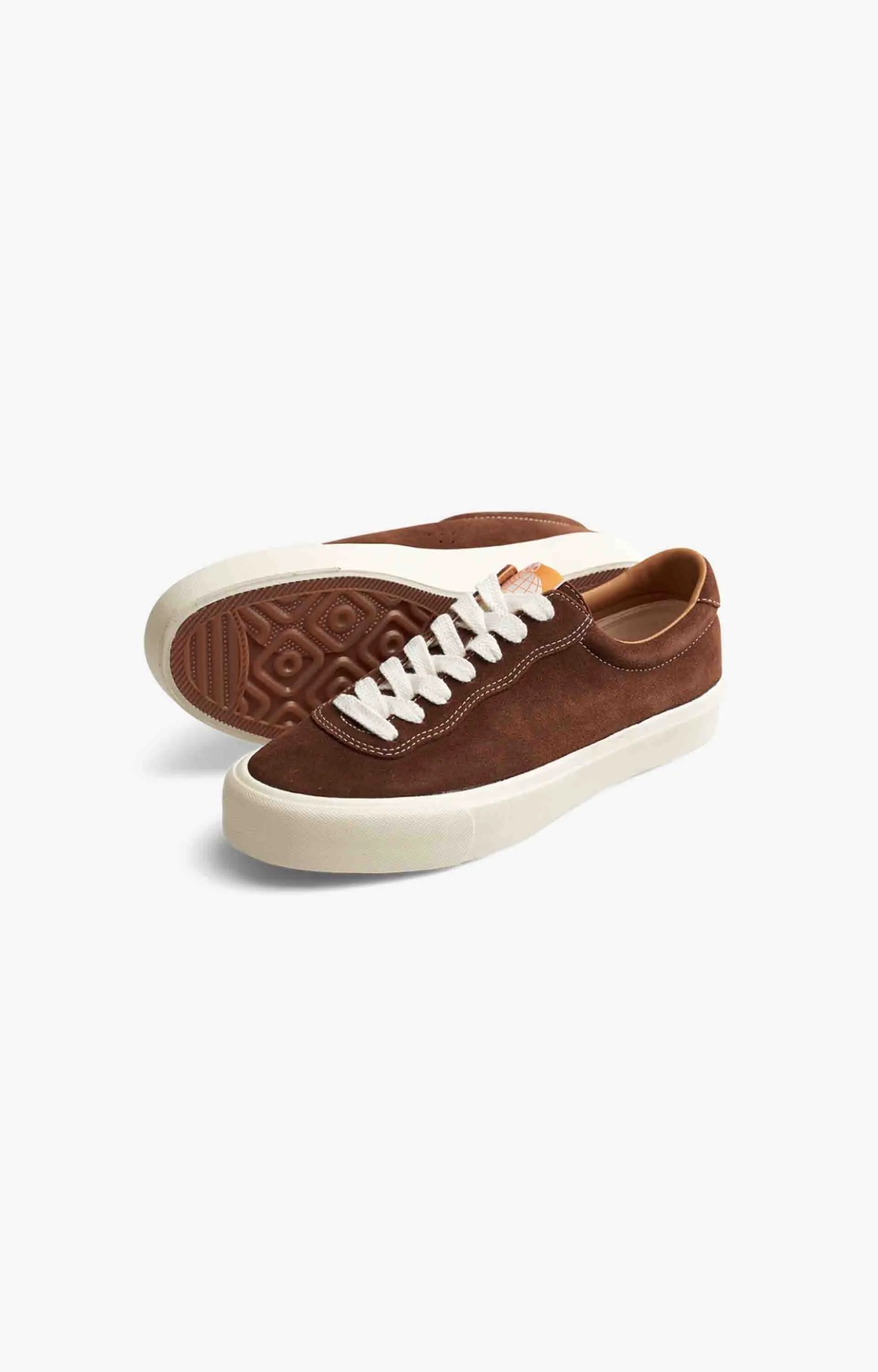 Last Resort AB Suede Lo VM001 Mens Shoe, Choc Brown/White