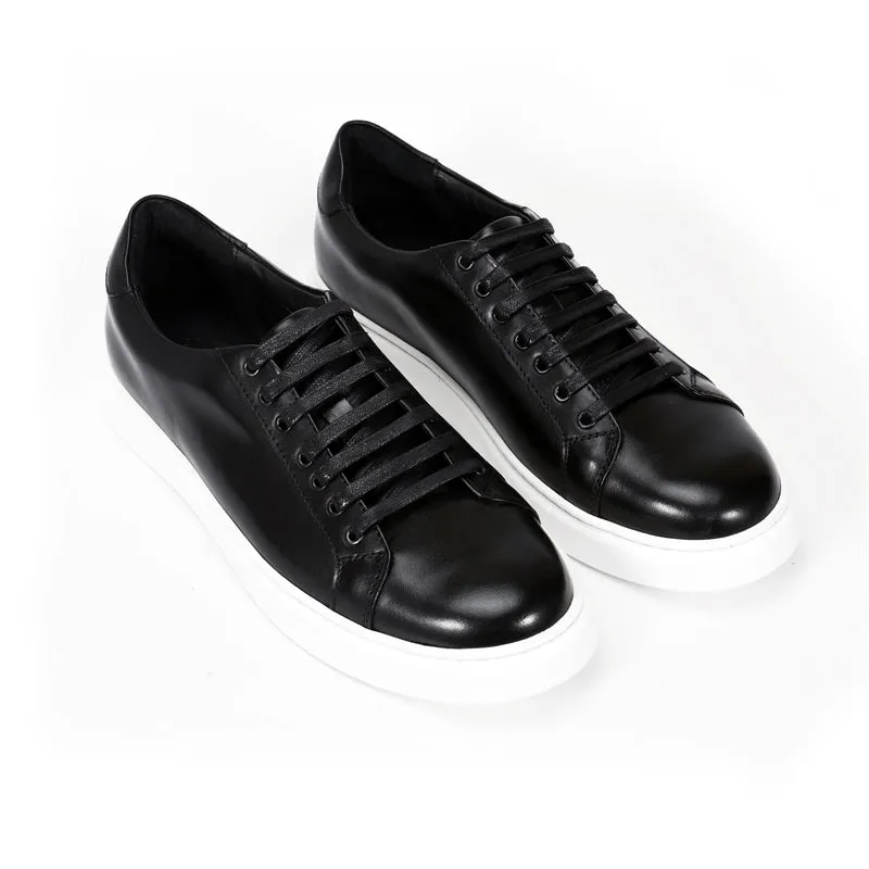 Luxury Cow Leather Hand-Painted Lace-Up Shoes