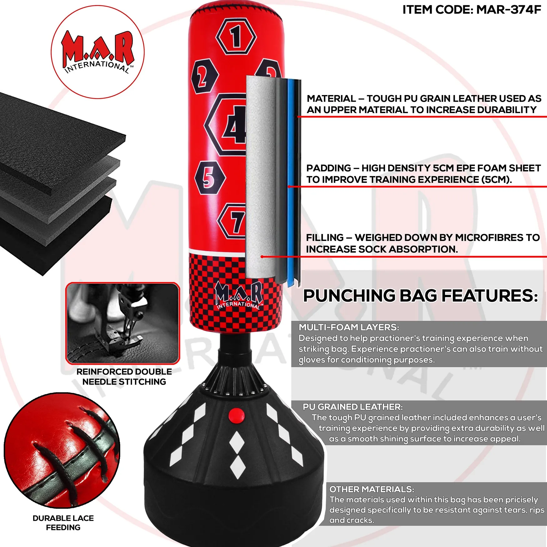 MAR-374F | Freestanding Striking Bag