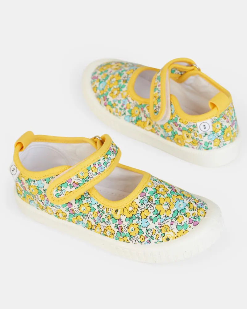 Mary Jane Canvas - Yellow Daisy