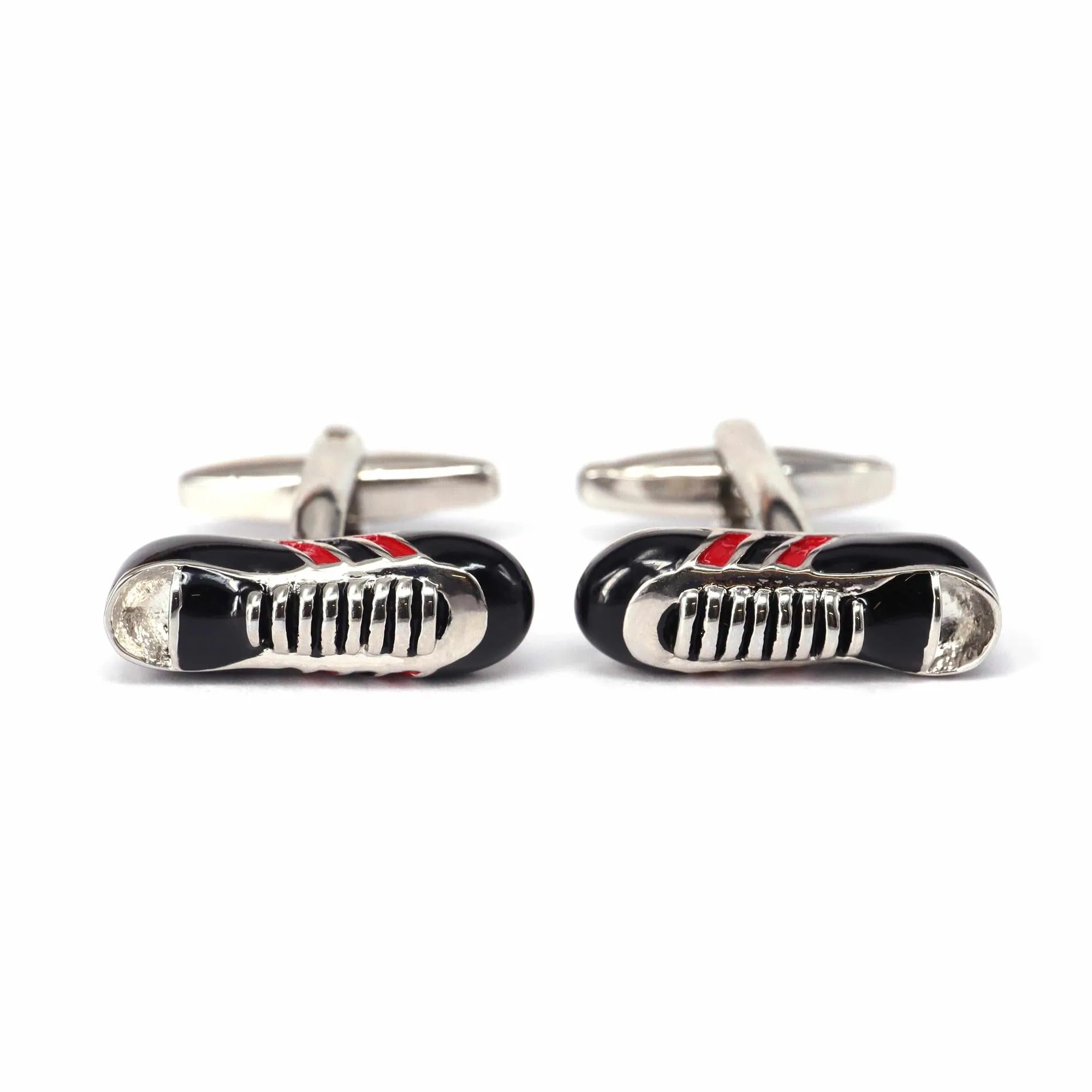 MarzThomson Black Football Shoes Cufflinks (Online Exclusive)