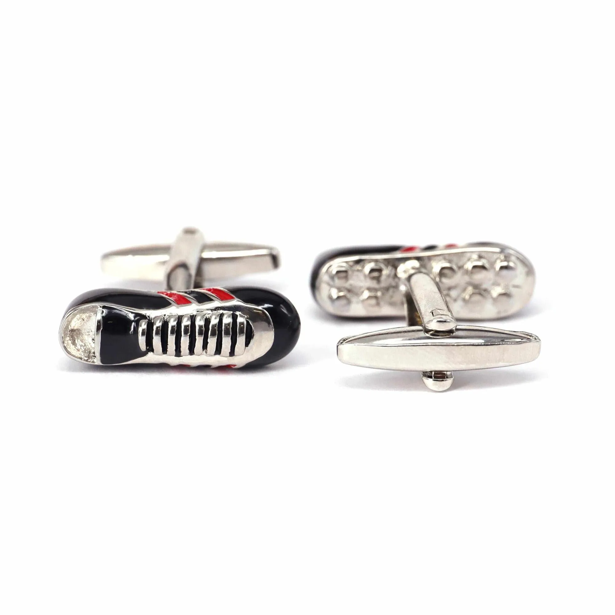 MarzThomson Black Football Shoes Cufflinks (Online Exclusive)