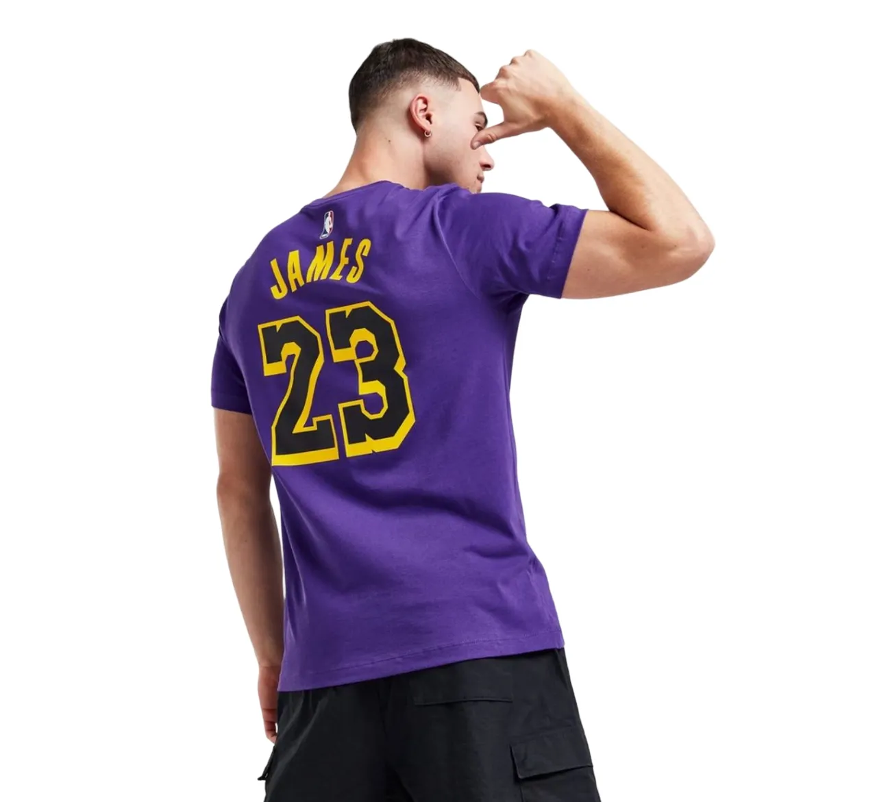 Mens Nike Air Jordan Nba Lebron James Lakers Purple Statement Jersey T-Shirt