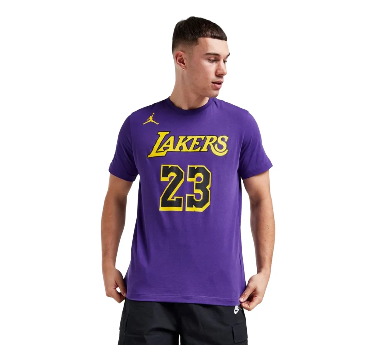 Mens Nike Air Jordan Nba Lebron James Lakers Purple Statement Jersey T-Shirt