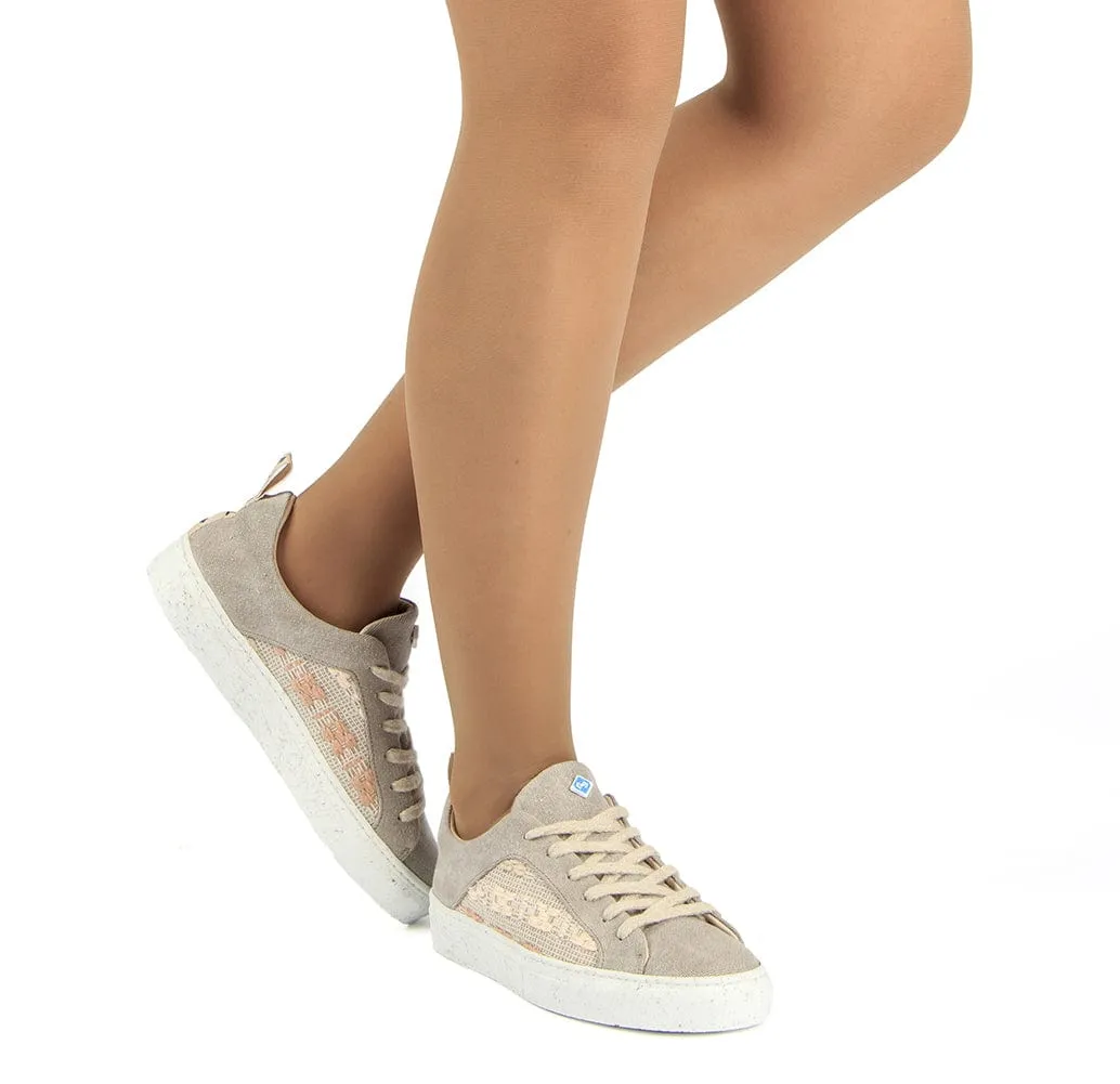 My Tennis Silk Recycled Cotton Sneakers | Beige