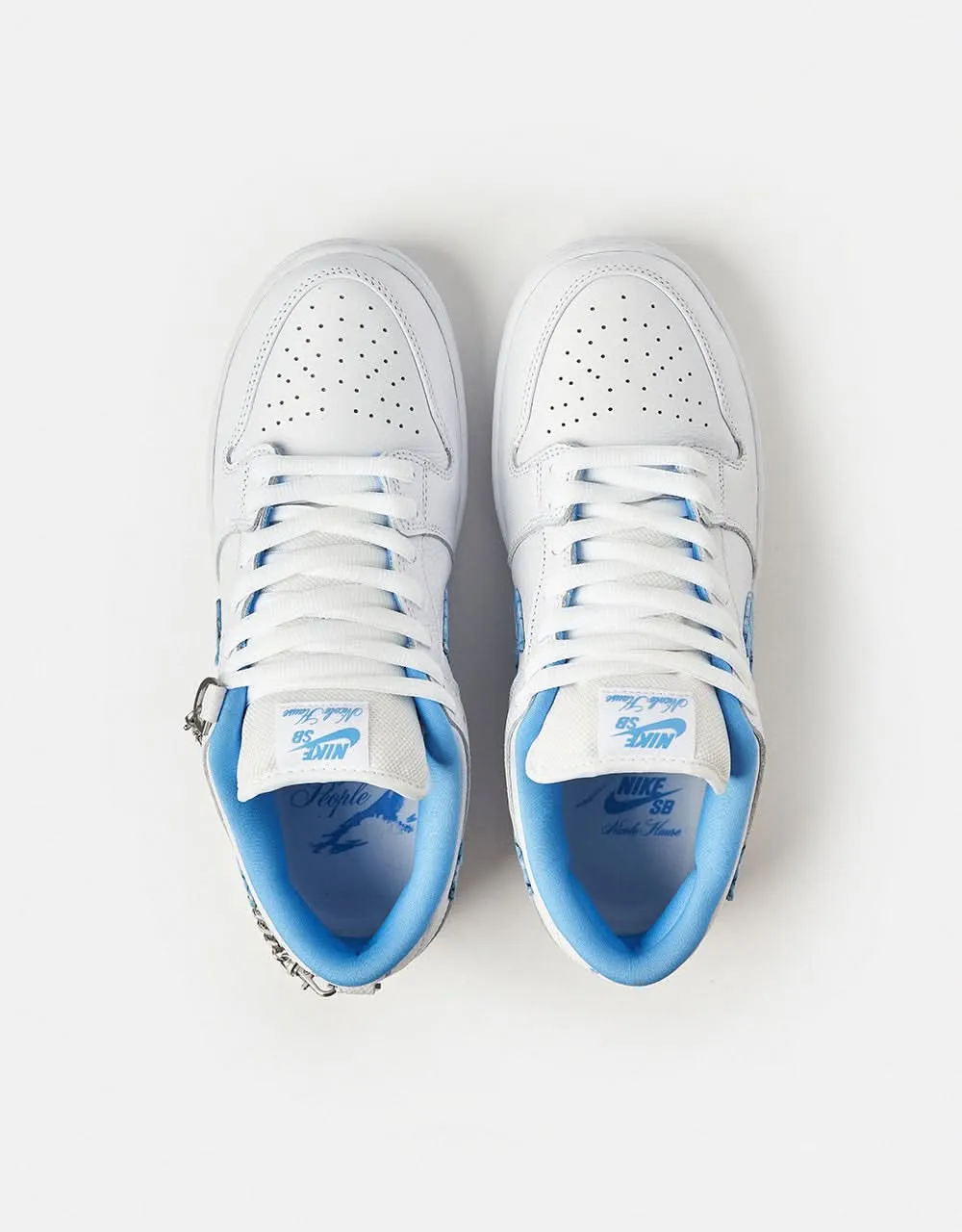 Nike SB 'Nicole Hause' Dunk Low Pro QS Skate Shoes - White/University Blue-White