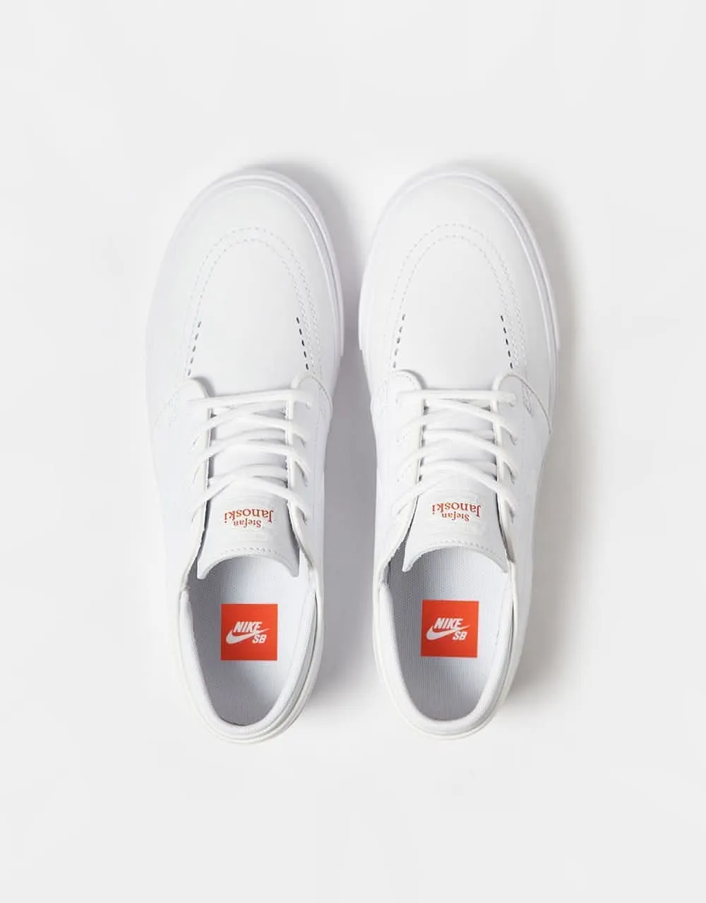 Nike SB 'Orange Label' Zoom Janoski OG  ISO Skate Shoes - Triple White/Orange