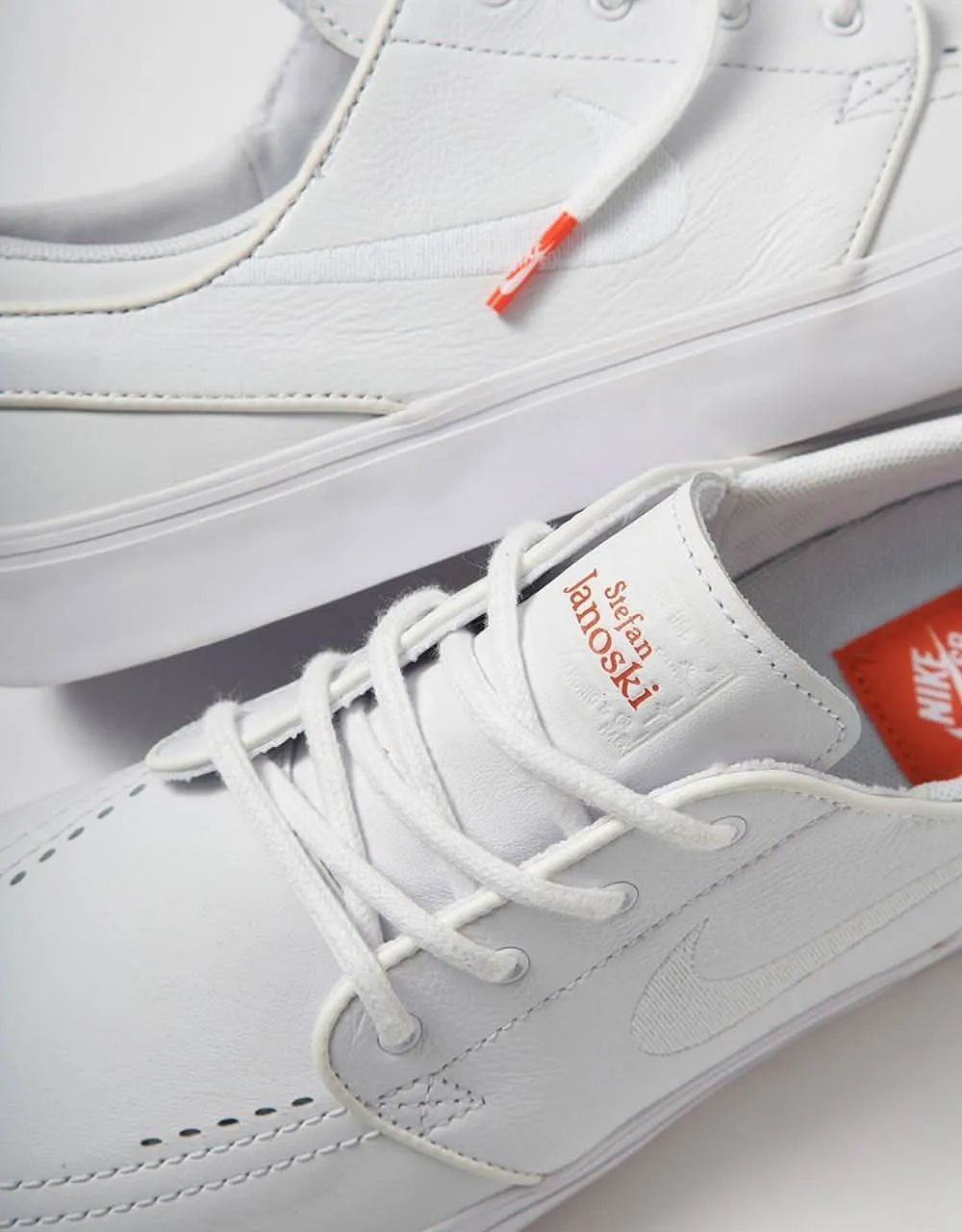 Nike SB 'Orange Label' Zoom Janoski OG  ISO Skate Shoes - Triple White/Orange